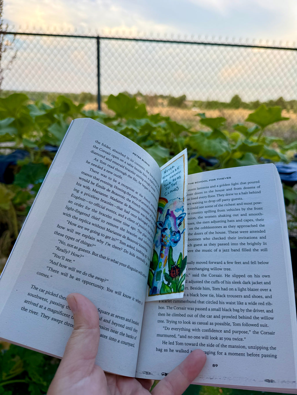 Never Apologize for Having Your Head in the Clouds — Original Watercolor Bookmark